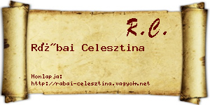 Rábai Celesztina névjegykártya
